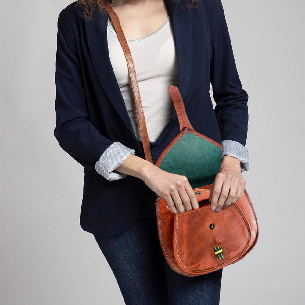 Women Leather Handbag 11" Fashion Crossbody Sling Bag Ladies Purse Travel Tote Satchel Hobo Shoulder Messenger Bag Vintage Gift by Rustic Town
