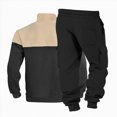 thumbnail image 6 of Ccpelsie Quarter Zip Sweatsuits for Men 2 Piece Sweatshirts Men's Jogging Tracksuit Set Casual Athletic Long Sleeve Outfit Pullover Suit Set(A01-Black,S), 6 of 6