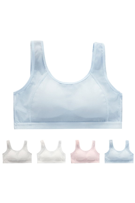 Girls Training Bras 10-12 Years Seamless Lightweight Soft Comfy Sports Bras Girls Seamless Bralette Solid Color with Removable Padding for Sports Yoga Cheer Athletic Bras