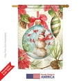 thumbnail image 2 of Breeze Decor BD-WT-H-114195-IP-BO-DS02-US 28 x 40 in. Woodland Holiday Winter - Seasonal Winter Wonderland Impressions, Decorative Vertical House Flag, 2 of 4