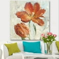 thumbnail image 1 of Designart - Tulipe Perroquet Orange - Toile Enveloppée Traditionnelle, 1 of 1