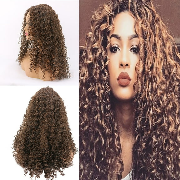 SUCS Long Wavy Wig Synthetic Wig Wig for Women Heat Resistance Fiber