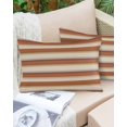 thumbnail image 6 of Brown Beige Throw Pillow Cover 24 x 36 Inch Decorative Pillow Cover Country Abstract Gradient Striped Texture Lumbar Pillowcase Seasonal Rectangle Cushion Case for Couch Sofa Bed Living Room, 6 of 7
