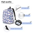 thumbnail image 5 of Easygd Cute White Rabbit Canvas Backpack: Stylish, Lightweight, and Versatile with Large Capacity and Adjustable Straps –, 5 of 7