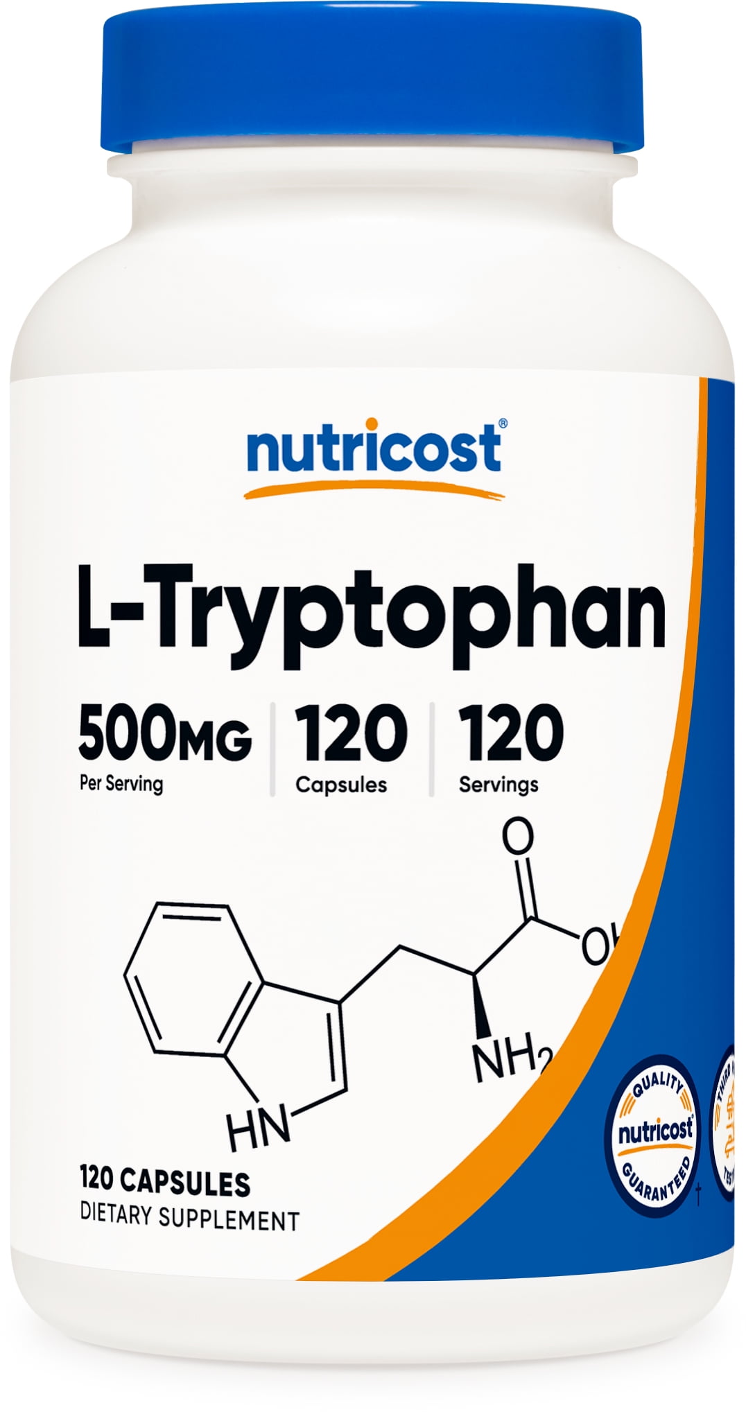 Nutricost LTryptophan 500mg, 120 Capsules, 120 Servings Health Supplement
