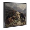 thumbnail image 2 of Stupell Industries Southwestern Highland Cows Beside Misty Loch Black Framed Giclee Art, 14 x 11, by Arlington Prints, 2 of 8