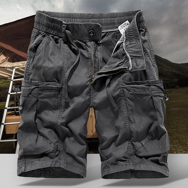 pstuiky Abreviatura para hombres, Pantalones cortos cargo con bolsillo y cintura elástica de color liso para hombre Pantalones cortos de baloncesto