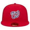 thumbnail image 2 of Men's New Era Red Washington Nationals Checkered Undervisor 59FIFTY Fitted Hat, 2 of 6