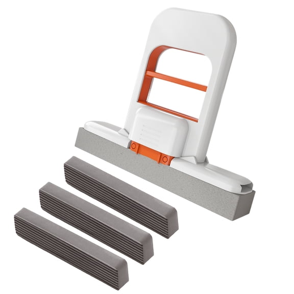 tiny Absorbent Squeegee Mop, Foldable Multi-Surface maintenance Safe for reflectors Desks Cars