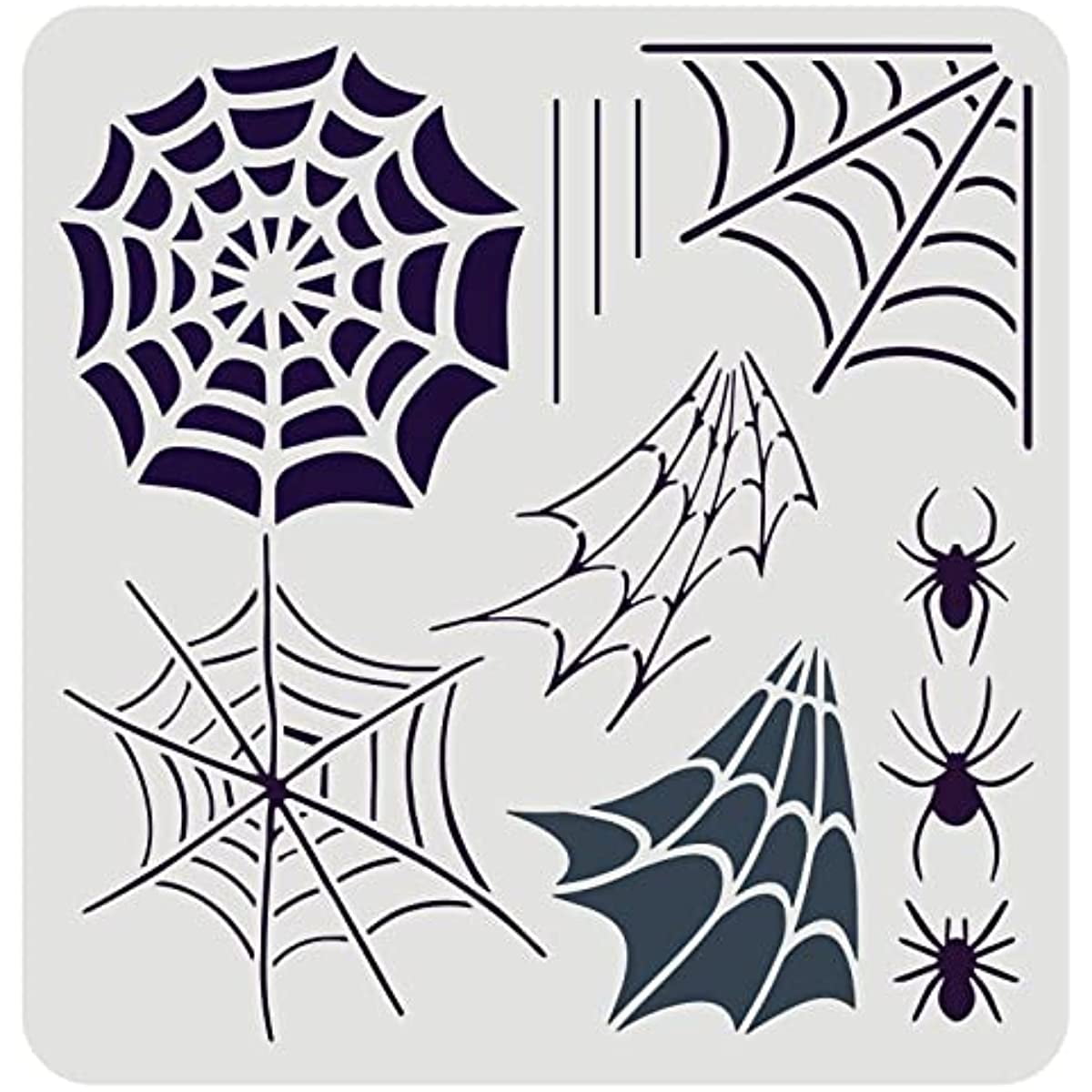 Spiderweb Stencil Reusable Spiderweb and Spider Stencil Spider Drawing  Stencil Halloween Theme Stencil for Painting on Wall Canvas Tile Furniture  and Paper - Walmart.com
