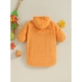 thumbnail image 2 of nvzhuang Infant Baby Fuzzy  Jumpsuit Ghost Face Print Long Sleeve Hood Romper Toddler Clothes, 2 of 8