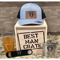 Ohio Basket Chic Best Man Crate with 4 Best Man Items Gift Box - Perfect Best Man Gift