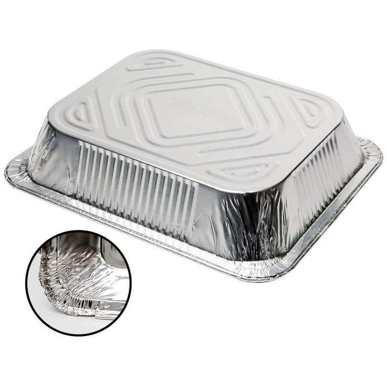 Aluminum Pans With Lids 9x13 Disposable Foil Pans With Lids | Half Size  Deep Steam Table Pans With Covers | Tin Foil Pans 20 Sets