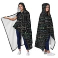 thumbnail image 2 of Wearable Blanket,Math Equations 3D Shapes Black Pattern Hooded Wearable Flannel Blanket for Adults & Teens,Winter Poncho Shawl Wrap Cape Cozy Anti-Pill,50"x60", 2 of 5