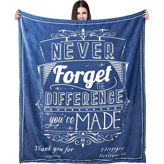 Happy Retirement Gifts for Women Men 2022 Best Retired Blanket Flannel Throw for Teachers Nurses Mom Grandma Friend (60"x50", Retirement Gift)