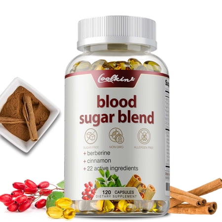 Blood Sugar Blend - with Berberine, CoQ10, Cinnamon, Gymnema - Support Already Healthy Blood Sugar, Promote Metabolism - 120 Capsules