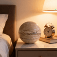 thumbnail image 2 of Solid Travertine Natural Marble Decorative Spheres (8/10/12cm Diameter) - Elegant Decor Accents for Living Room, Study Room, Hotel & Restaurant, 2 of 3