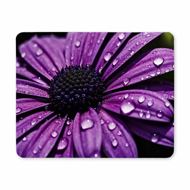 Mouse Pad Purple Daisy Rectangle Mouse Mat Design Natural Eco Rubber Durable Computer Desk Stationery Accessories Mouse Pads for Gift