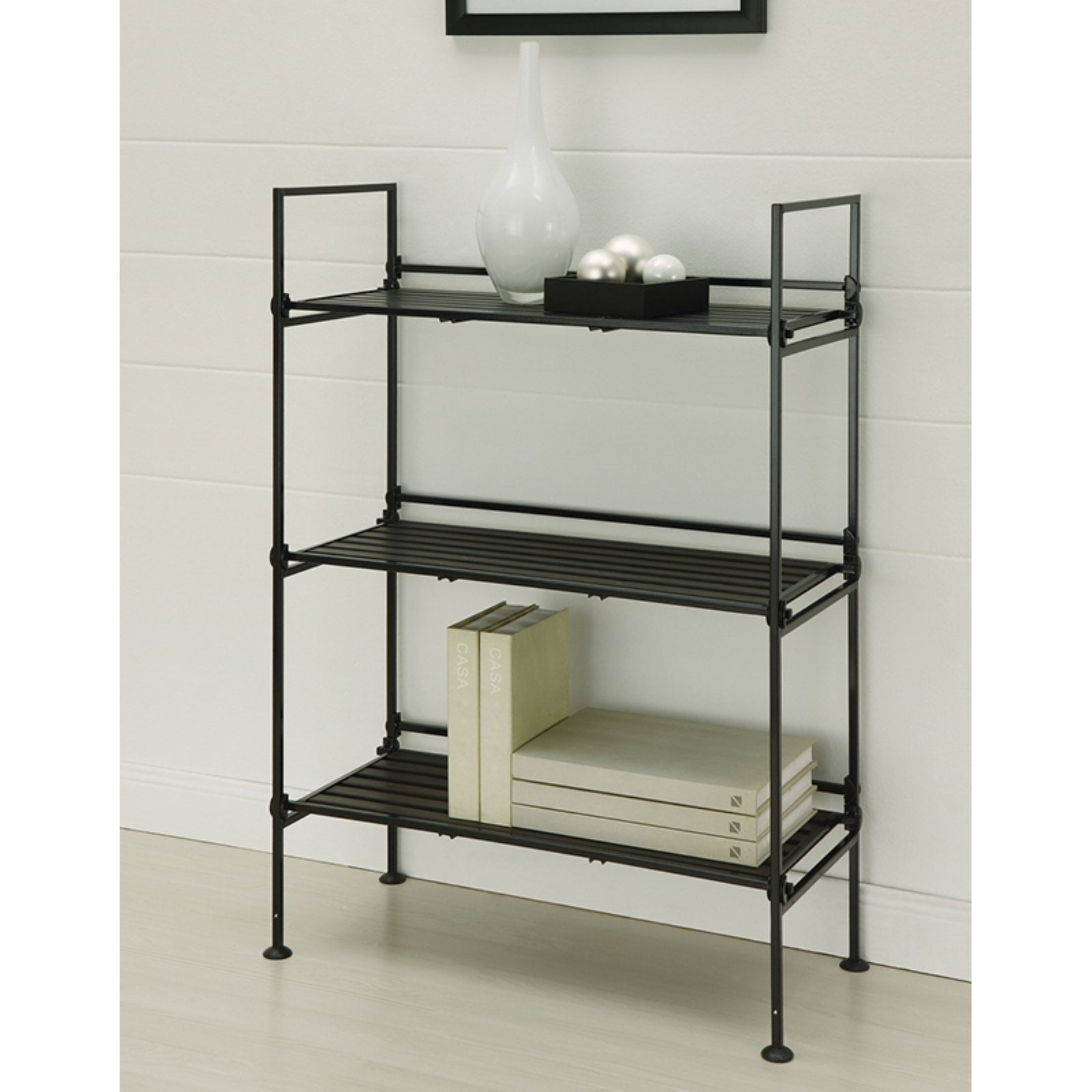 Neu Home 3Tier Wide Free Standing Storage Shelf, Espresso Walmart