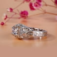 thumbnail image 2 of Silvago Jewel 14K White Gold Over Rings - 1.8 Ct Round Cut Lab Created Diamond Rings - Elegant Split Shank Rings for Her - Engagement Wedding Prong Setting Rings for Women's - Causal Stacking Rings, 2 of 12