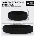 thumbnail image 5 of Sweatbands For Men Women - Soft Cotton Terry Cloth Head Sweat Bands, 5 of 5