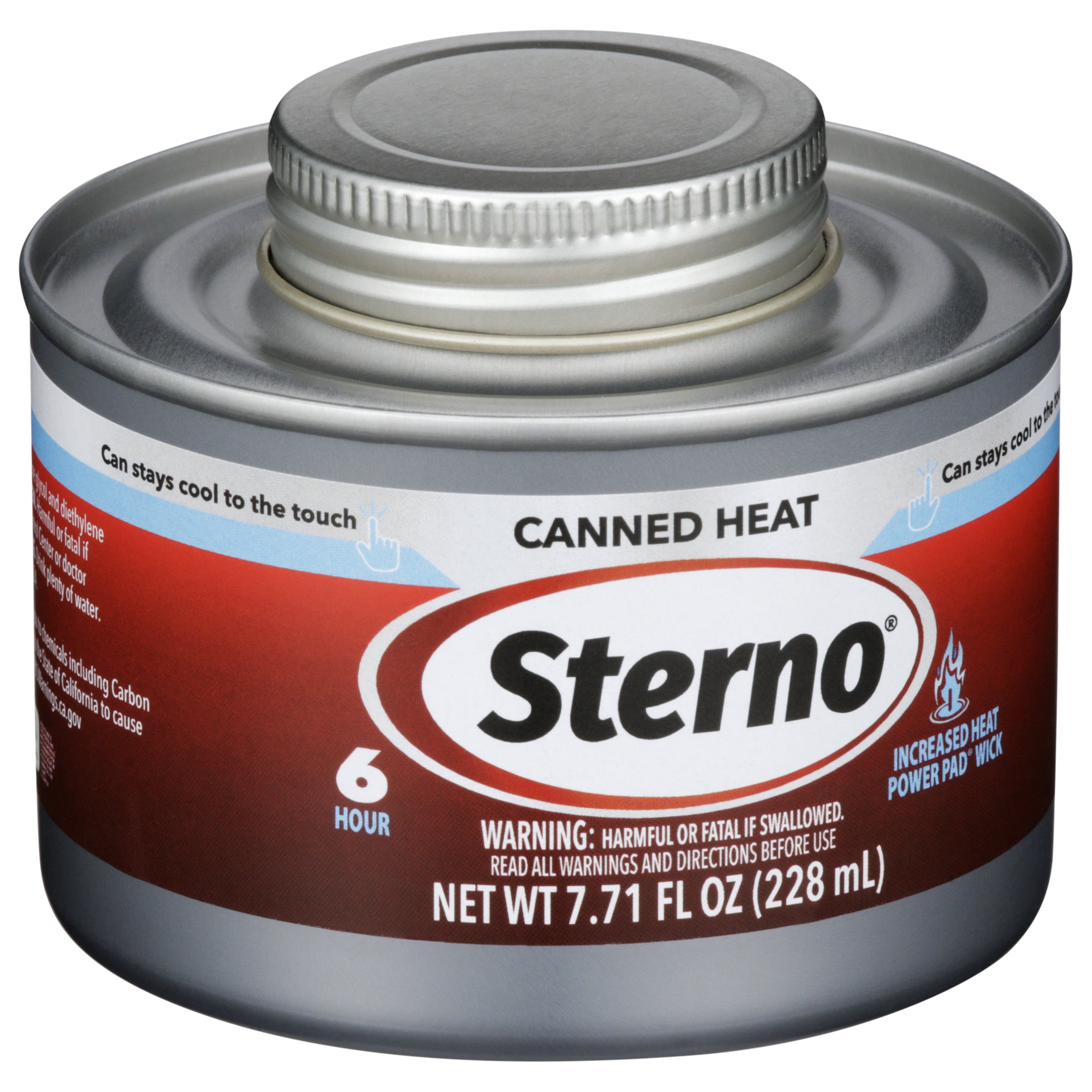 (2 pack) Sterno Canned Heat Wick Cans - 6-Hour Burn Time, Chafing Dish Fuel Can Burners for Food Warmer, Resealable Twist Chafer Fuel Canned Heat, 7.71fl oz