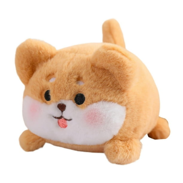 Peluche interactivo giratorio con cola que se mueve, muñeco decorativo Shiba inu