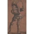 thumbnail image 2 of Georg Lemberger 15x24 Gold Ornate Framed and Double Matted Museum Art Print Titled - Landsknecht Carrying a Barrel (Late 15th-Mid-16th Century), 2 of 4
