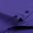 thumbnail image 6 of Elvqul Mens Stylish Shirts Turndown Collar Long Sleeve Dark Purple Solid Work Shirts for Men Big and Tall, 6 of 8