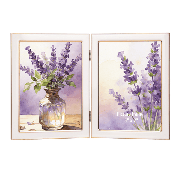 5x7 Double Picture Frame Wall or Tabletop Display