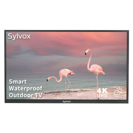 Sylvox 55" Outdoor TV, 1500 nits 4K UHD Smart Outdoor TV, IP55 Waterproof Television, Full Sun Outside TV, Auto Brightness(Pool Series)