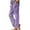 Purple, variant on Njagoc3 Bohemian Floral Elastic Waist Pants - Womens Relaxed Fit Straight Leg 9/10 Length & Long Pants for Spring/Fall Comfort