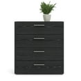 thumbnail image 6 of Tvilum Loft 4 Drawer Chest Dresser for Adults, Black Woodgrain, 6 of 14