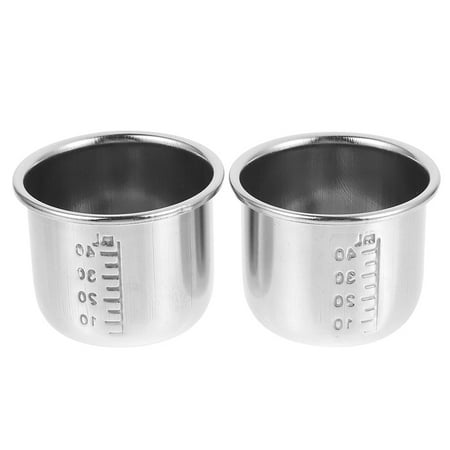 

NUOLUX 2Pcs Medicine Measuring Cups Stainless Steel Medicine Cups Hospital Measure Cups