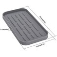 thumbnail image 1 of Alfombrilla de goteo de silicona - Organizador de fregadero para esponjas, cepillos, jabón, fregadero, alfombrilla de secado de copas de vino - Soporte antideslizante para fregadero, fregadero, utensilios de cocina (gris) B LingWen 8390614617827, 1 of 1