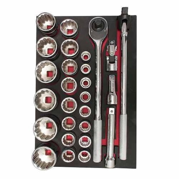 Juego de Dados y Acc. Cuadro 3/4 - Métrico 27 Pzs Urrea