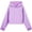 Purple, variant on Hoodies for Teen Girls Toddler Girls Long Sleeve Crop Tops Cropped Hoodies Pullover Sweatshirts Pink Size,5-6 Years