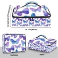thumbnail image 3 of Iauyy Casserole Carrier for Hot Food Insulated Casserole Travel Carry Bag with Lid Food Warmer Bag for Party/Picnic,Purple and Blue Butterflies, 3 of 7