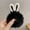 Black, variant on Tao Tao Bunny Ear Scrunchie Hair Accessories Hair Ties Tiara Hair Bands Fluffy Scrunchies Fuzzy Hair Scrunchies Furry Scrunchies For Women Girl Gold Free Size