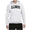 thumbnail image 2 of Wild Bobby State of Illinois College Style Unisex Hoodie Sweatshirt, 2 of 6