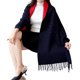 thumbnail image 1 of Minnieouse Invierno mujer fibra acrílica chal niñas viajar senderismo Casual pañuelo damas diseño Simple cálido boda capa Poncho Abrigos y chamarras Azul marino Minnieouse AP013278-09, 1 of 6