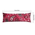 thumbnail image 6 of Paisley Long Body Pillow Cover - Vintage Bohemian Floral Print, Soft & Breathable Ethnic Fabric, Hidden Zipper, 20"x54" - Elegant Home Decor Gift for Side Sleepers & Pregnancy Support, 6 of 7