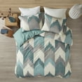 thumbnail image 2 of INK+IVY Alpine 3 Piece King/Cal King Duvet Cover Mini Set Aqua, 2 of 6