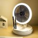 thumbnail image 3 of F-168A 6-inch Portable Foldable Fan Cooler Rechargeable Summer Cooling Fan with Night Light, 3 of 5
