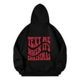 thumbnail image 5 of Text Me When It's Christmas Hoodies for Women Long Sleeve Y2K Graphic Hooded Sweatshirt with Pockets Pullover Tops, 5 of 8