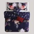 thumbnail image 5 of Bebejan Deep Purple Garden 5 Piece Comforter Set, King, 100% Cotton Sateen, Reversible, All Season, Cozy Comfort, 5 of 10