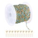 thumbnail image 1 of Cadena de cuentas de acero inoxidable Uxcell, 16.4 pies/5M cable de joyería con cuentas de esmalte (Oro/Azul Lago, Paquete de 1), 1 of 6