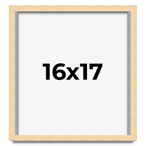 16x17 Shadow Box Frame Brown | 0.875 Inches Deep Real Wood Contemporary Shadowbox Display Frame |