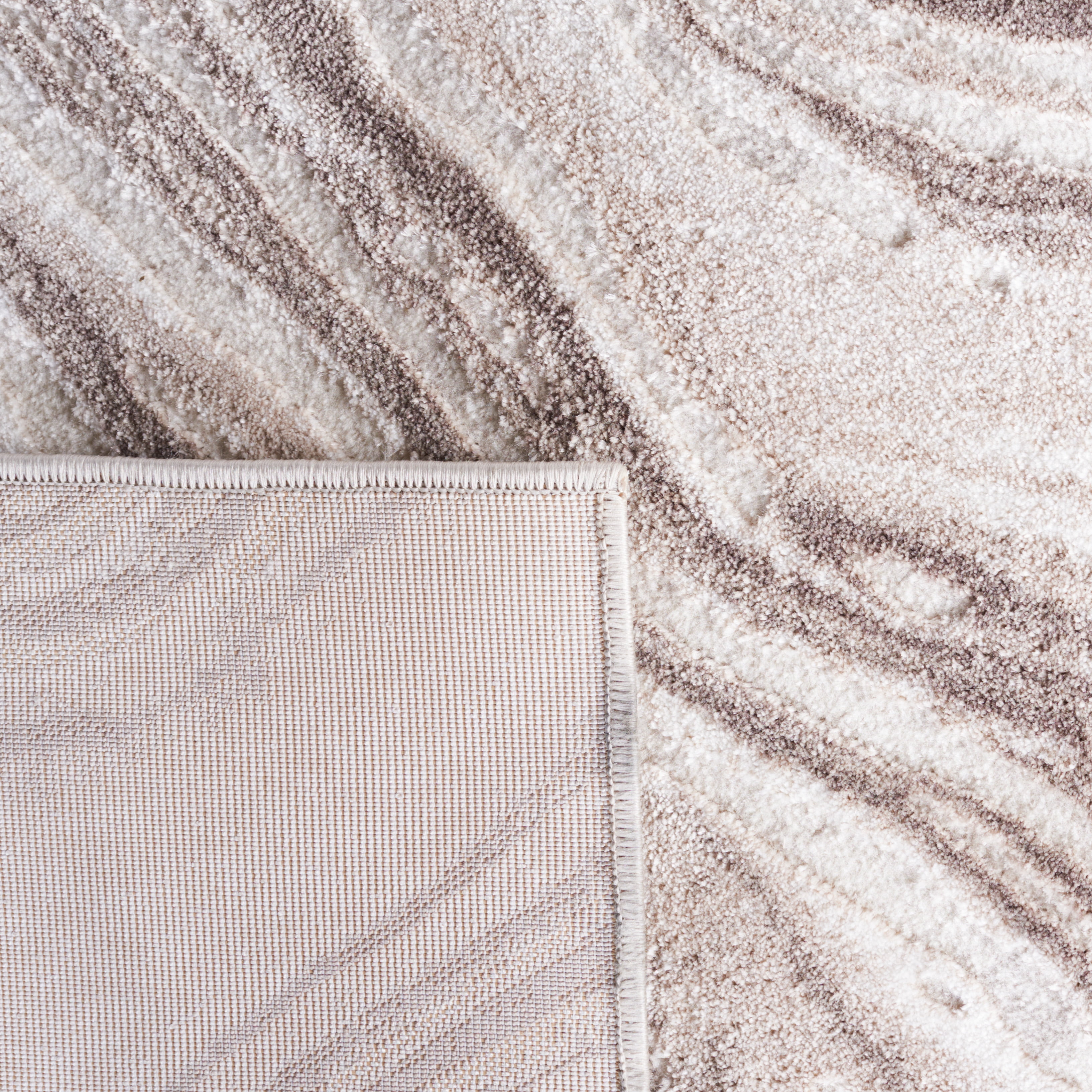 SAFAVIEH Meadow Joey Wavy Marble Area Rug, Beige, 6'7" x 6'7" Round