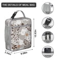 thumbnail image 3 of Flower Insulated Lunch Box Teen Reusable Lunch Tote Bag with Water Bottle Holder Portable Lunch Bag Picnic Hiking, 3 of 6